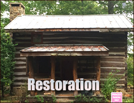 Historic Log Cabin Restoration  Flat Rock, North Carolina